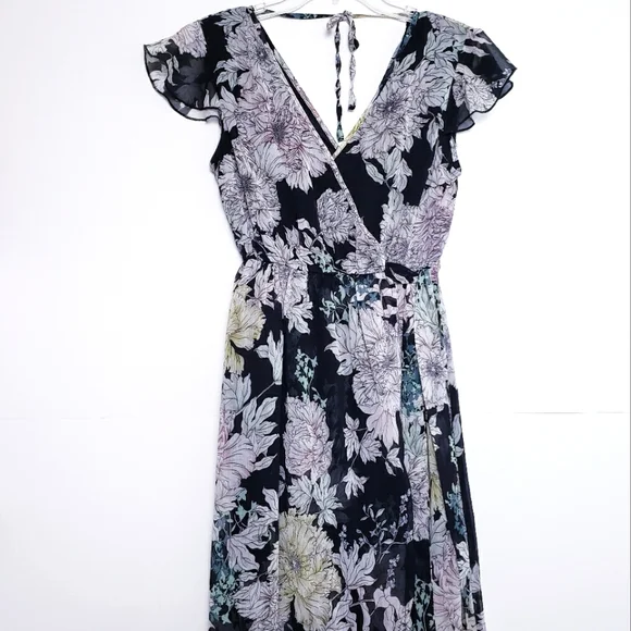 Band of Gypsies Blue Floral Dress - Picture 4 of 15